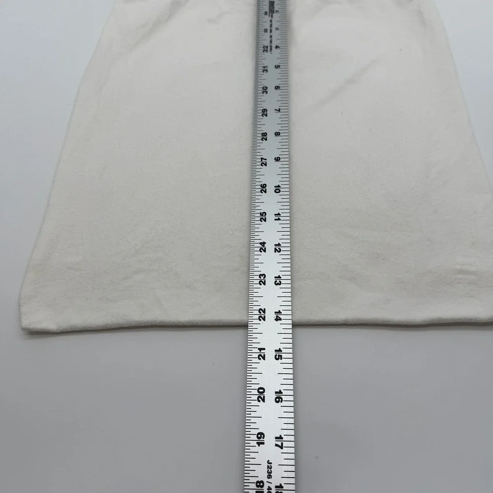 Bottega Veneta Dust Bag White Green Logo Cotton Flannel Drawstring Storage Bag